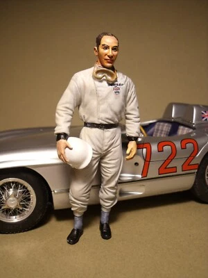 1/18 FIGURE  STIRLING MOSS  VROOM  PAINTED  FOR  GP REPLICAS  CMC  CMR  SPARK - Image 1 of 4