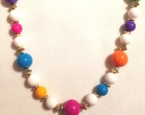 Echt Lucite Halskette 24 Zoll Medium Schmuck Perlen Damen - Bild 1 von 12