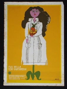 1983 Original Cuban Movie Poster "Beauty in Guayabera"Cuba Fashion Model.Animiert - Bild 1 von 6