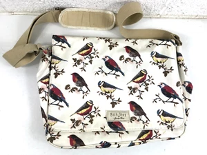 Bird Song Messenger Bag by Jennifer Rose Canvas Strap and interior 14 x 11 x 4" - Bild 1 von 7