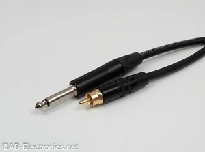 Neutrik TS Jack / Rean RCA Banda Negra con Cable Vandamme 10 Colores - Imagen 1 de 11