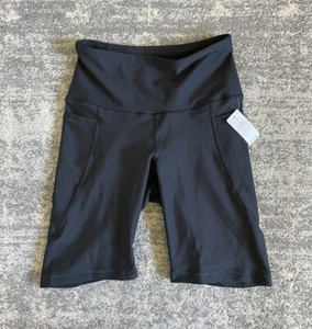 Old Navy Womens S Athletic Shorts Black Biker Powersoft Above Knee NWT P6 - Picture 1 of 10