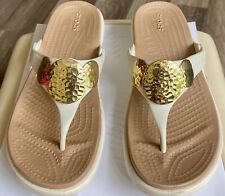 Crocs Disney Thong Sandals Brown Gold Mickey Mouse Women's SizeW6- Dual Comfort