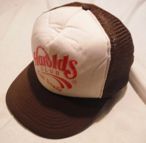 HAROLD'S CLUB Reno Nevada Vintage 5-Panel Ball Cap Mesh Hat Snapback - Picture 1 of 12