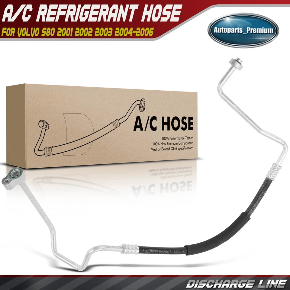 Línea de descarga de manguera de refrigerante de aire acondicionado para Volvo S80 2001 2002 2003 2004 2005 2006 Foto 1 de 4