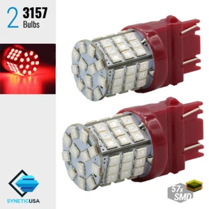 2 x 3157 3156 High Power Red SMD LED Brake Stop Tail Lamp Lights Bulbs 3057 4157 - Picture 1 of 6