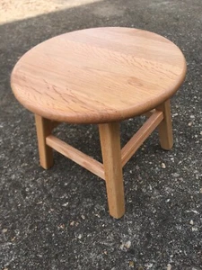 12”high Step Stool solid Oak Construction Plant Stand Childs Seat - Picture 1 of 4