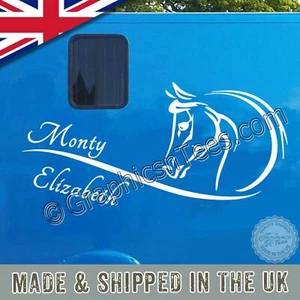 Personalised Horsebox Graphic Horse Trailer Custom Vinyl Graphic Decals Stickers - Picture 1 of 12