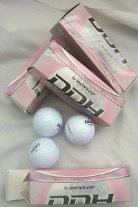 NEU DAMEN DDH DUNLOP GOLFBÄLLE 440 GRÜBCHEN 4 BOXEN MIT 3 BÄLLEN - EIN DUTZEND - Bild 1 von 3