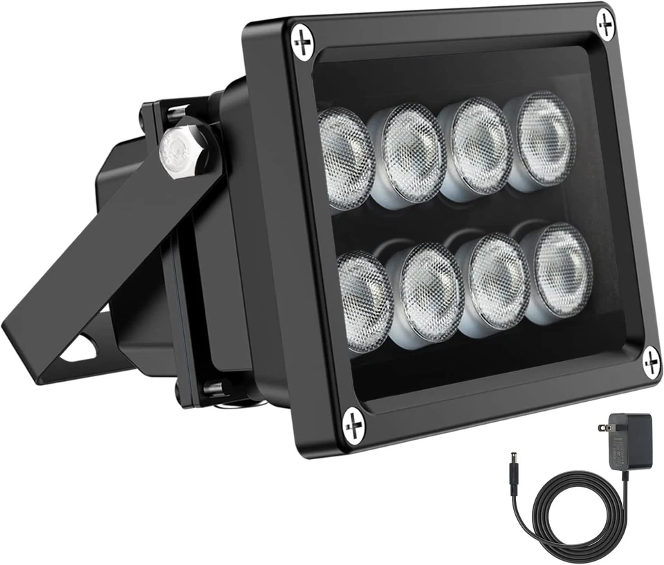 Univivi IR Illuminator 90 Degree Wide Angle 8 LEDs Infrared Light for Xmas Gift