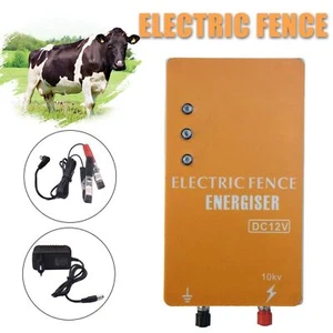 10KM Electric Fence Energizer for Goats,Cows Charger,ect Controller STOCK - Picture 1 of 9