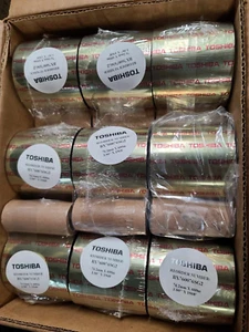 Lot of 9x - Toshiba SG2 Smearless Black 76mm x 600m Wax Resin Ribbon 3'' x 1968' - Picture 1 of 1