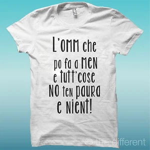 T-SHIRT UOMO FRASE GOMORRA L'OMM CHE PO FA MEN IDEA REGALO ROAD TO HAPPINESS - Picture 1 of 1