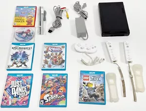 Console Wii U Nera 32 GB tutti i cavi, 7 giochi, 3 controller Mario Kart testata - Foto 1 di 6