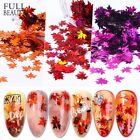 Paillettes Holographic Gold Fall Leaves Nail Sequins Nails Glitter Maple Leaf