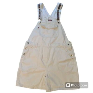 Vintage Women's Large B.U.M. Equipment Shorts Bibs Khaki  - Picture 1 of 7