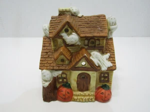 OLD CERAMIC HALLOWEEN HOUSE OF LLOYD GHOST PUMPKIN LIGHT UP DECORATION - Picture 1 of 3