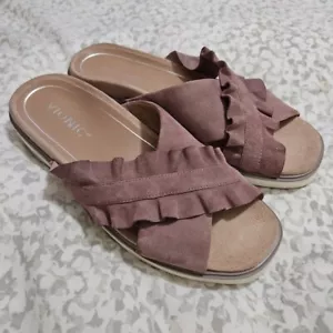 Sandalias cómodas ortopédicas con volantes malva Vionic para mujer talla 6 - Imagen 1 de 10