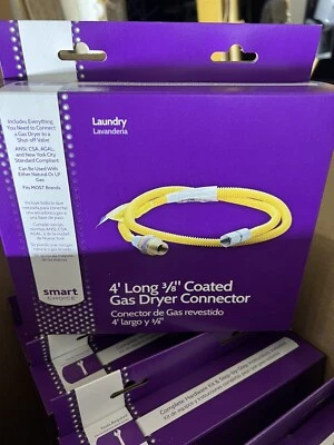 4 Feet long 3/8 inch Coated Gas Dryer Connector BRAND NEW In Box Pack of 1 - Изображение 1 из 4
