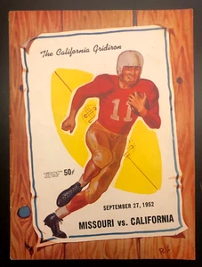1952 Program Missouri Tigers - California Cal Bears MATT HAZELTINE - Picture 1 of 6