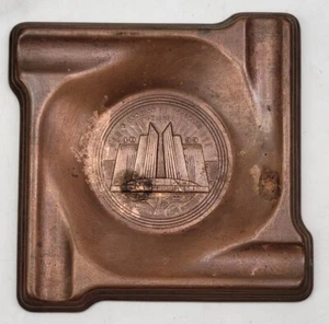 Vintage 1933 Chicago World's Fair Century Of Progress Copper Ashtray Chrysler - Picture 1 of 7