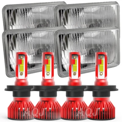 4pcs for Oldsmobile Cutlass Supreme 1980 1981 1982 1983-1988 4x6" Led Headlights - Image 1 of 4