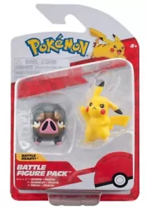 NEW Jazwares PKW3566 Pokemon LECHONK + PIKACHU Battle Figure Pack 2in Mini Figs - Picture 1 of 2