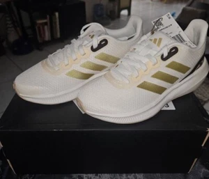 Adidas Runfalcon 3.0 Weiß Gold Leoparden Design Größe 6,5 - Bild 1 von 8