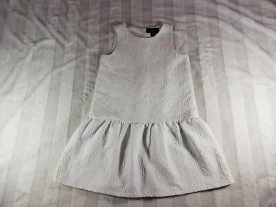 Victoria Beckham for Target White Floral Jacquard Drop Waist Dress Girls Size M - Image 1 of 4