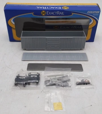 ExactRail EE-1600 HO Scale Undecorated Evans 5277 Single Door Box Car Kit NIB - Image 1 of 4