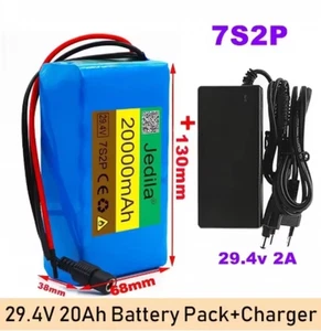 Nueva Batería 24V 20Ah 7s2p Li-lon 29.4v 20000mAh con Bicicleta Eléctrica BMS - Imagen 1 de 14