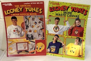 Leisure Arts Looney Tunes Cross Stitch Pattern Leaflets 2869 2723 Vintage - Picture 1 of 9
