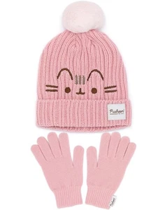 Conjunto de gorro y guantes rosa Pusheen para mujer - Imagen 1 de 9