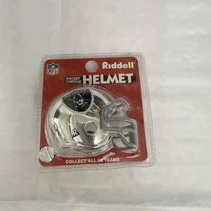 Las Vegas Raiders Riddell Mini Helmet Pocket Chrome NFL Football New Sealed - Picture 1 of 8