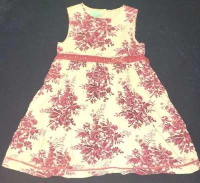 Monsoon Girl's Ivory / Purple / Pink Corduroy Dress - 2-3 years - Image 1 of 3