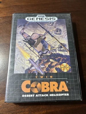 Helicóptero Twin Cobra Desert Attack 1991 de colección Sega Genesis sin manual probado Foto 1 de 2