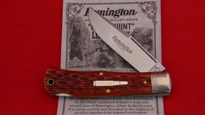 Cuchillo bala de plata Remington EE. UU. edición especial In the Hunt Lockback GEC 2026 Foto 1 de 4
