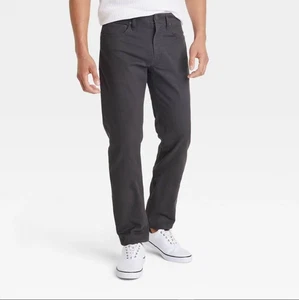 Pantalones cónicos estándar de pierna delgada gris oscuro 30X30 talla Goodfellow & Co para hombre nuevos con etiquetas - Imagen 1 de 14