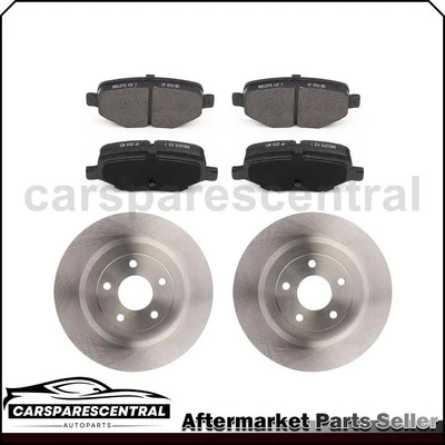 Pastilhas de freio de cerâmica rotores traseiros compatíveis com 2011-2014 Ford Edge 2009-2019 Ford Flex - Imagem 1 de 4