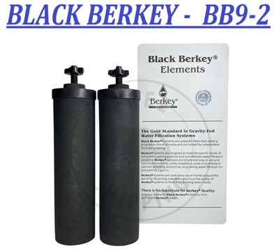 Berkey Auténticos Negros BB9-2 Filtros de Repuesto de Agua para Sistema de Agua Berkey Foto 1 de 3