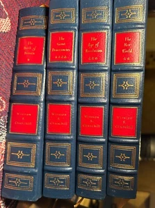 Easton Press, Winston Churchill Leatherbound, Illus. 1992 Collectors Ed. 4 Vol. - Picture 1 of 24