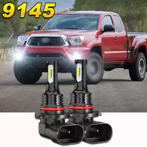 9145 9140 H10 LED Fog Lights Bulb Kit for Toyota Tacoma 2005-2011 Tundra 2007-13 - Picture 1 of 8