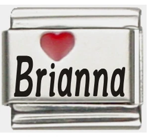 Brianna Laser Name Italian Charm Link - Picture 1 of 7