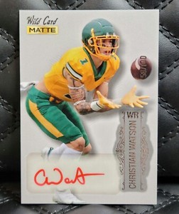 2022 Wild Card Matte Rookie Christian Watson Auto Red Ink Packers #/100