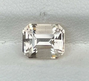 Natural Untreated Peach Morganite 1.77 Cts Emerald Cut Loose Gemstone - Picture 1 of 6