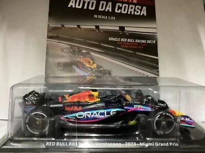 F1 RED BULL  RB19, MAX VERSTAPPEN 2023 MIAMI GP 1/24.  DIE CAST  nuova sigillato - Immagine 1 di 4