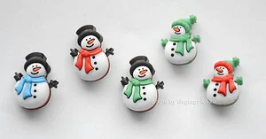 Botones/botones Jolly Snowmen colección navideña abundante/vástago - Imagen 1 de 4
