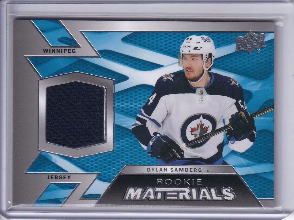 Dylan Samberg, Winnipeg Jets 2022-23 Series 2 Rookie Materials #RM-DS - Image 1 of 2
