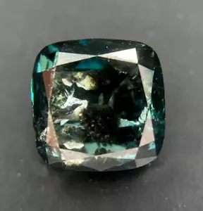 1.54 Ct Blue Salt And Pepper Diamond Lab Grown Diamond Cushion Cut Lab Diamond - Picture 1 of 10