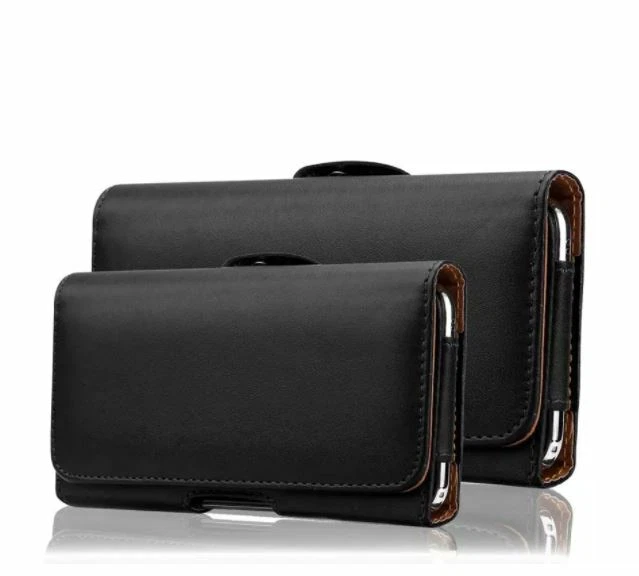 高级皮革皮带夹 皮套 手机 保护袋 外壳 保护套 适合 iPhone 三星 LG  — 第 1/1 张图片